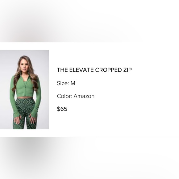 Balance Athletica The Elevate Cropped Zip - size M - color Amazon - Picture 1 of 2